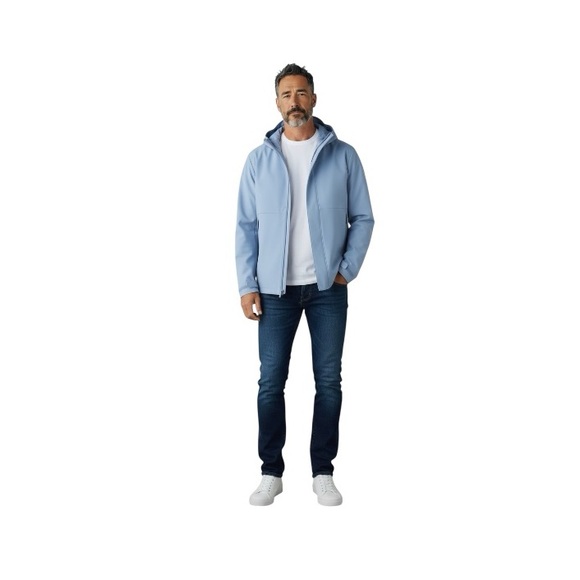 Ozark Trail Men's Light Blue Rain Jacket - Picture 12 of 16